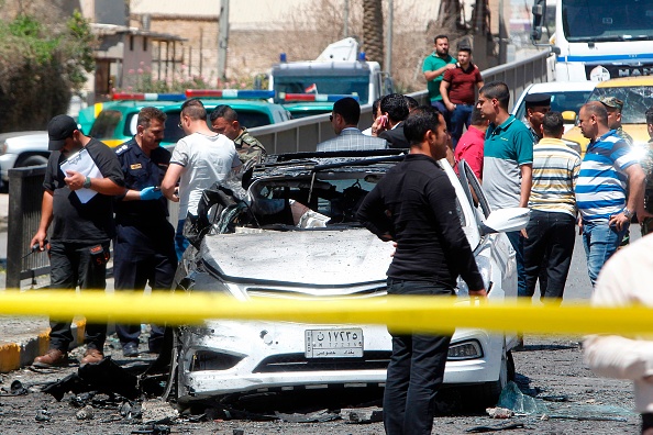 A May 14th car bombing in Baghdad.