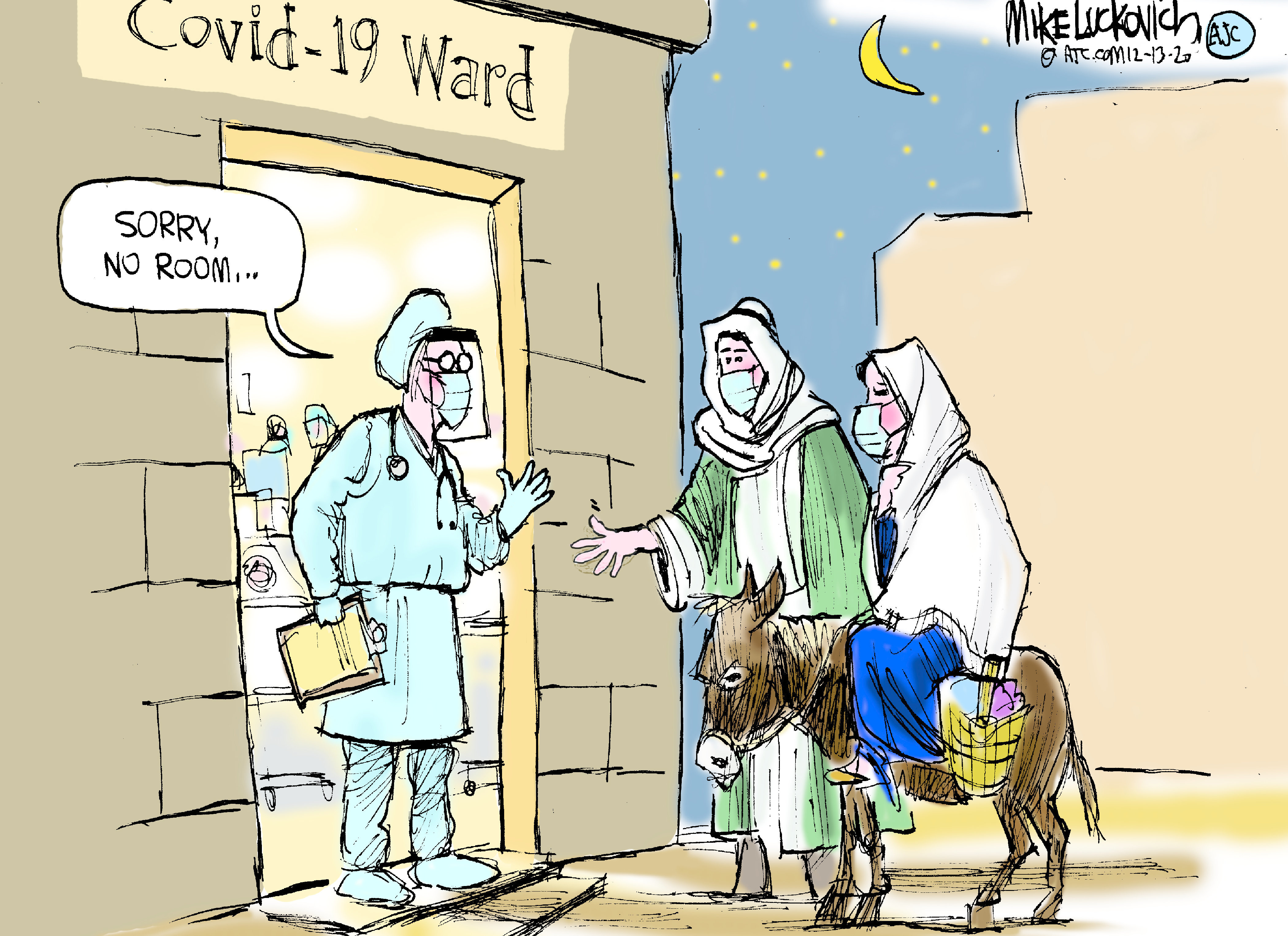 Editorial Cartoon U.S. COVID Christmas
