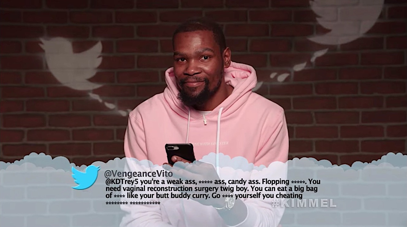 Kevin Durant reads a mean tweet