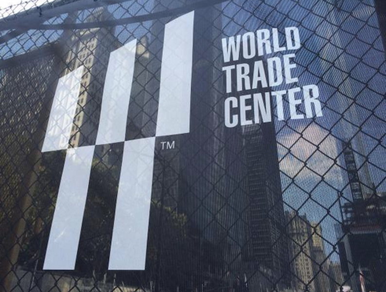 The new World Trade Center logo provides a bittersweet reminder of its history
