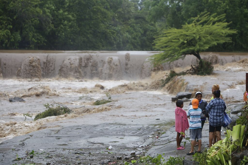 Flooding from Tropical Storm Nate in Nicaragua.