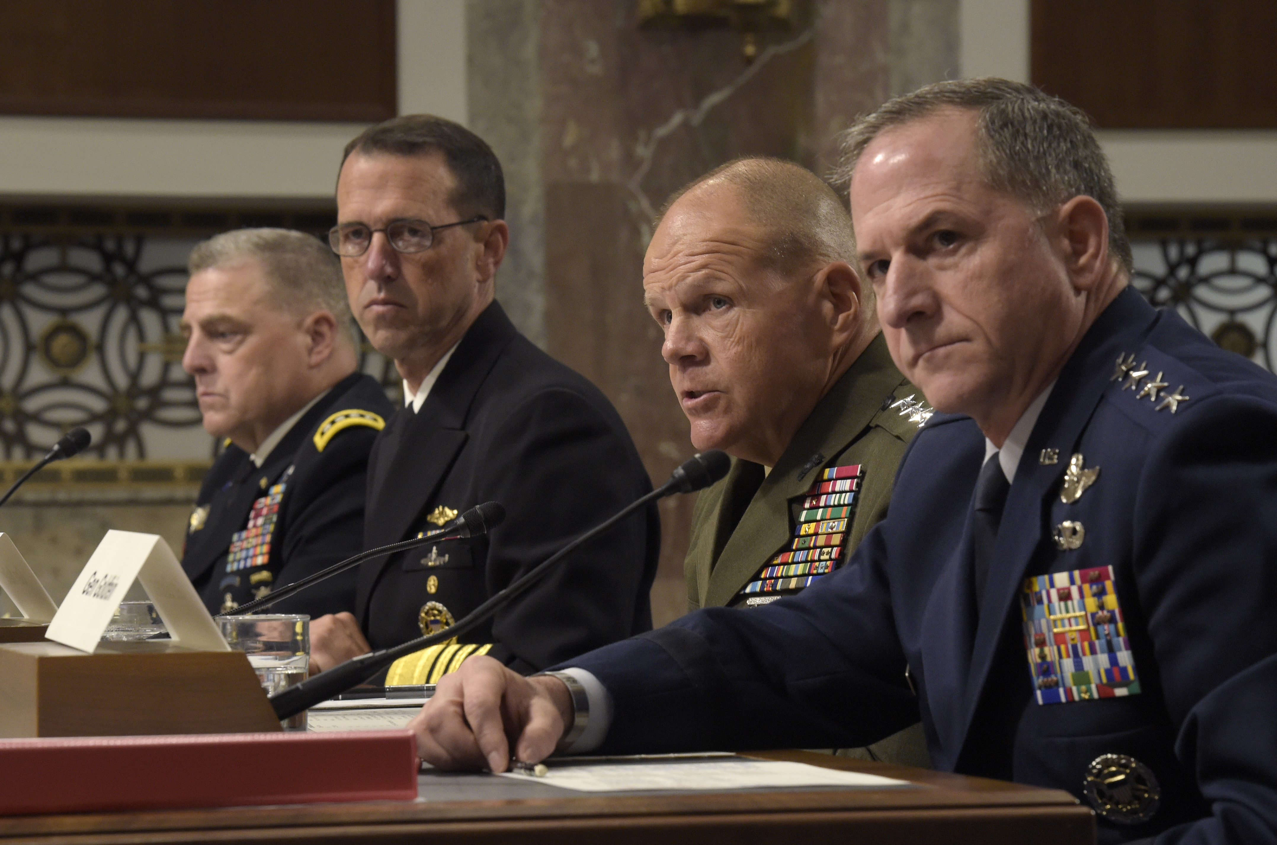Top U.S. military chiefs denounce racism