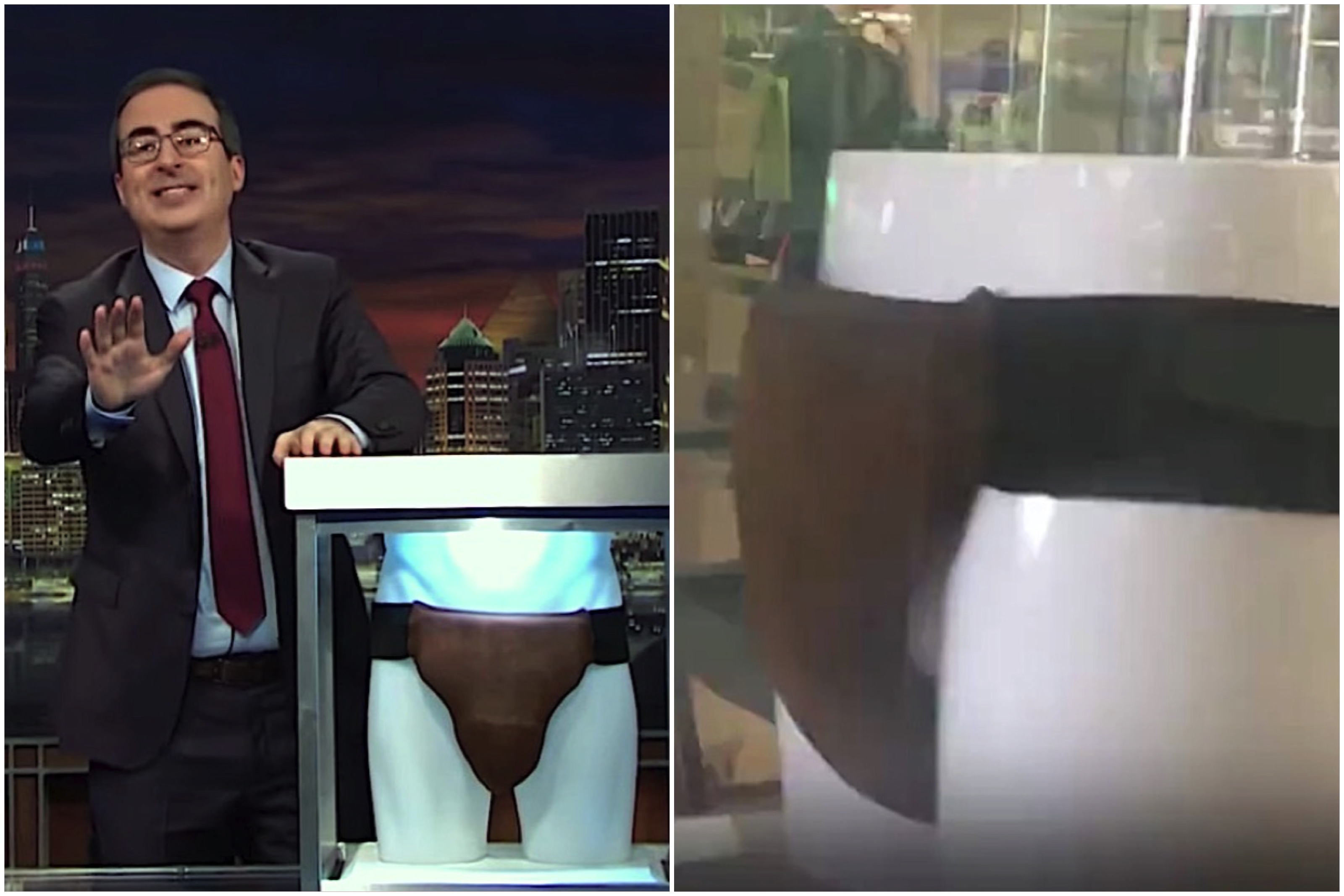 John Oliver donated Russell Crowe&#039;s jockstrap to Blockbuster