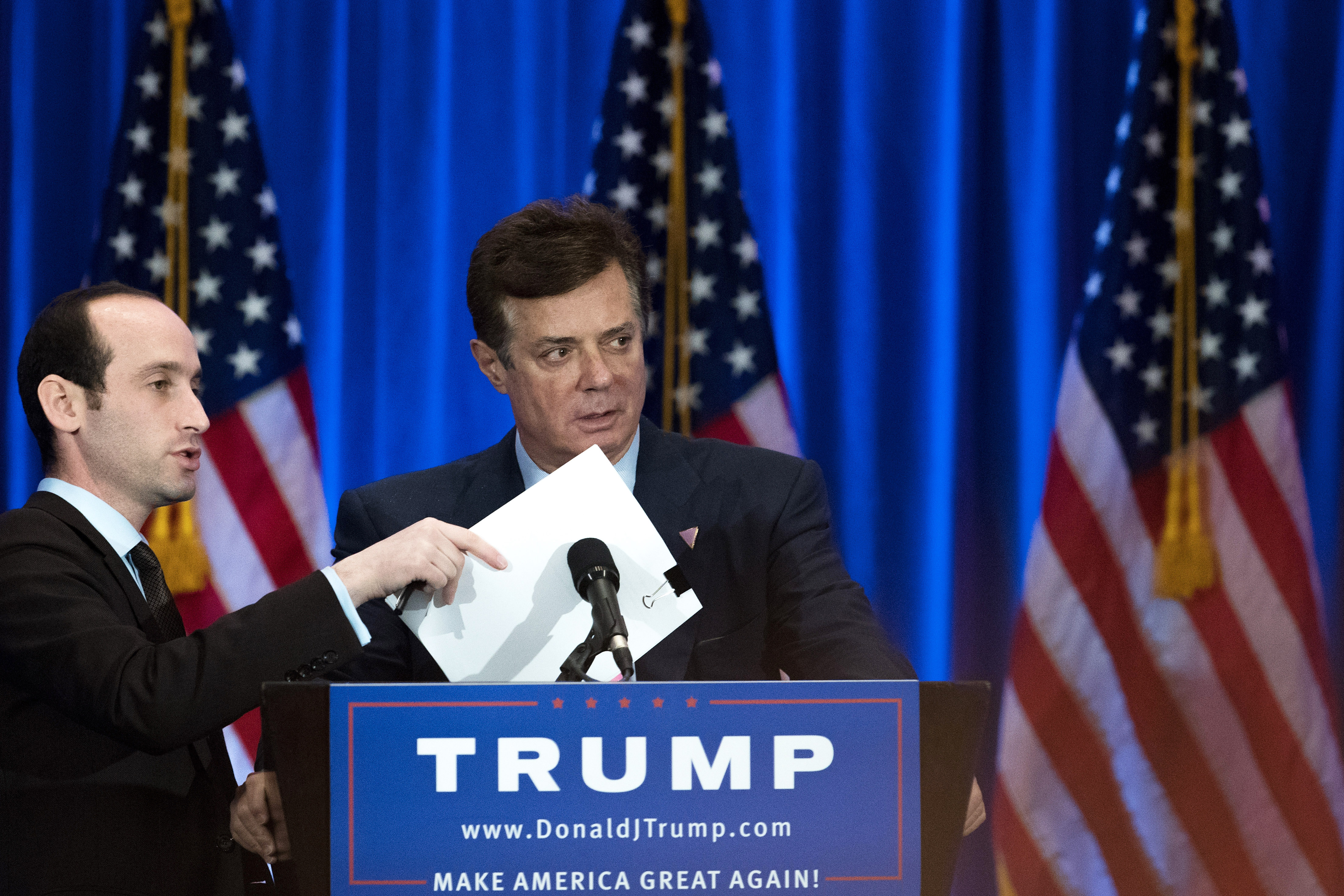 President Trump&#039;s former campaign manager Paul Manafort (right).