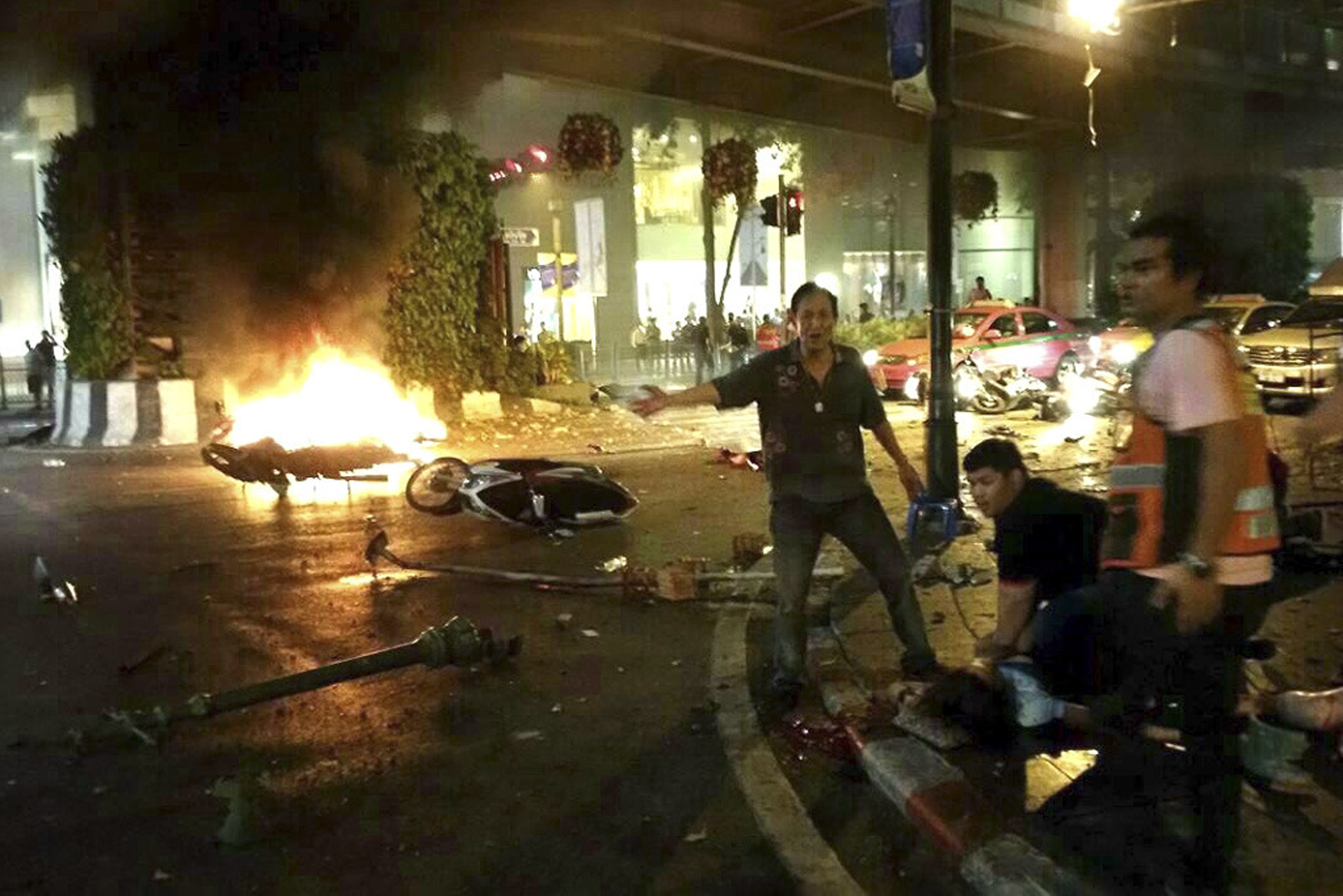 A bomb killed at least 20 in Bangkok on Monday.