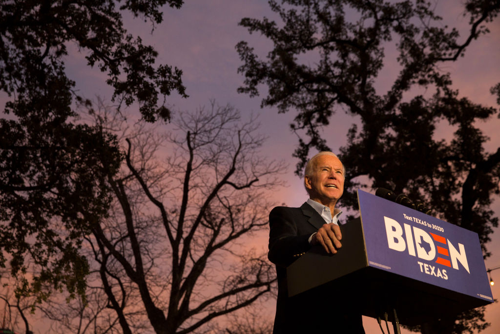 Joe Biden in San Antonio, Texas.