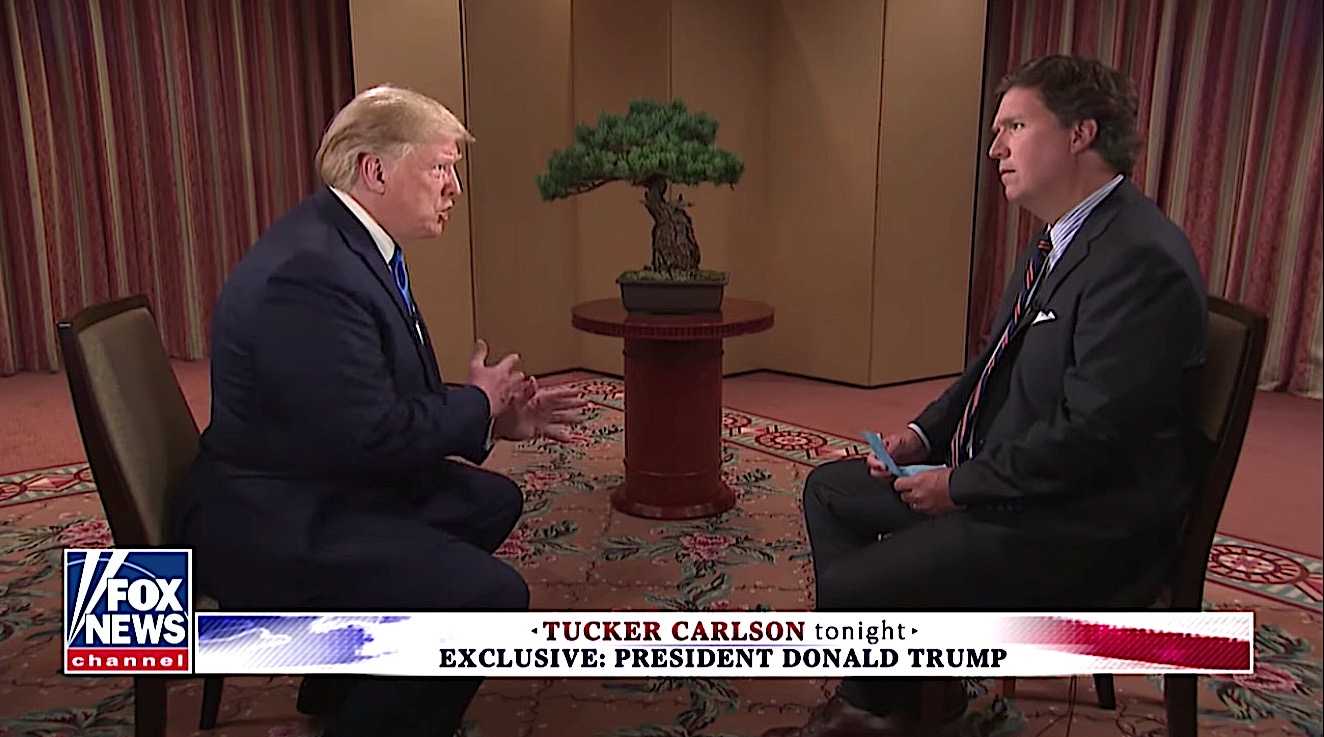 Trump talks to Tucker Carlson about homlessness