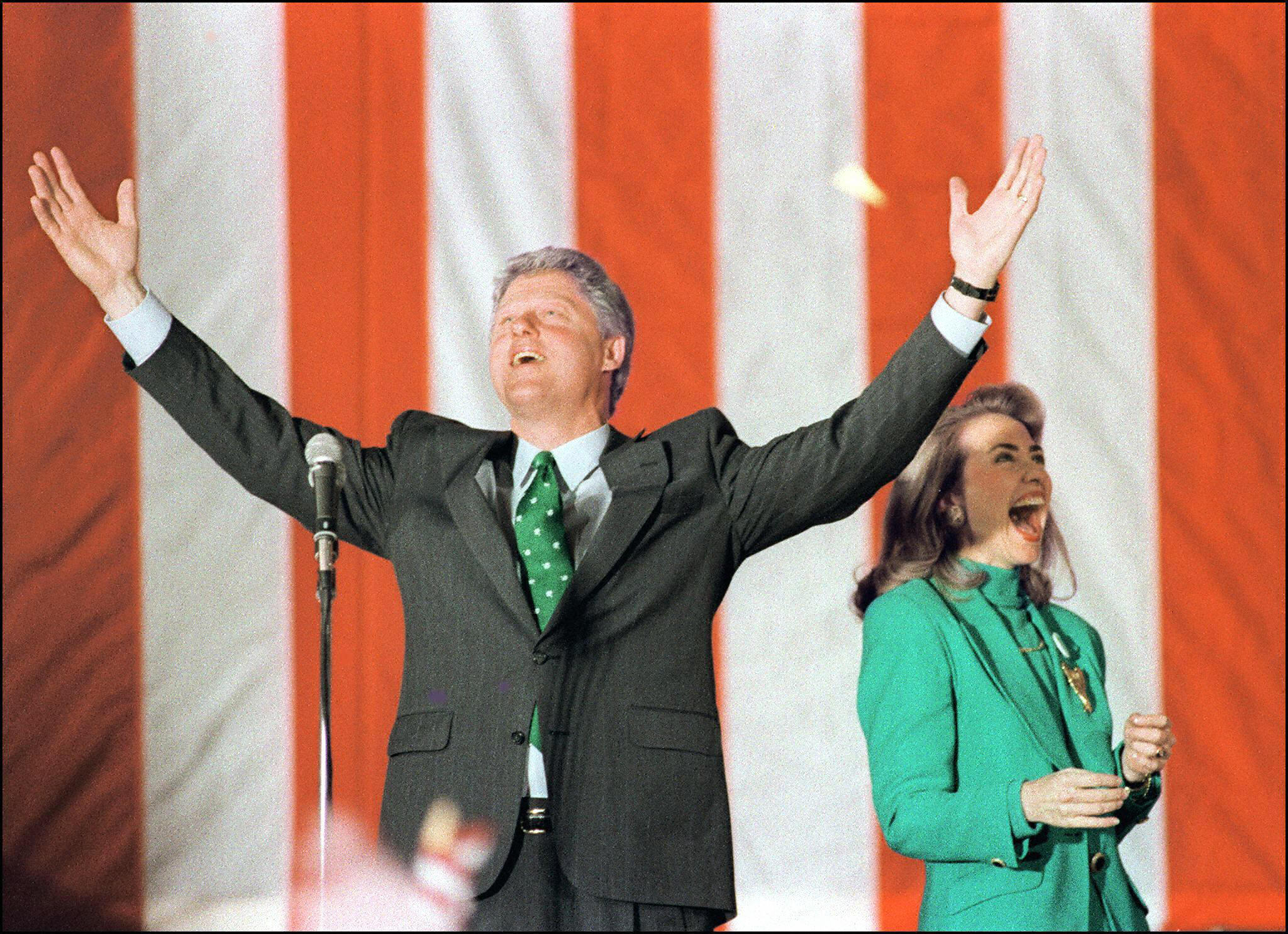 Bill and Hillary Clinton in 1992.
