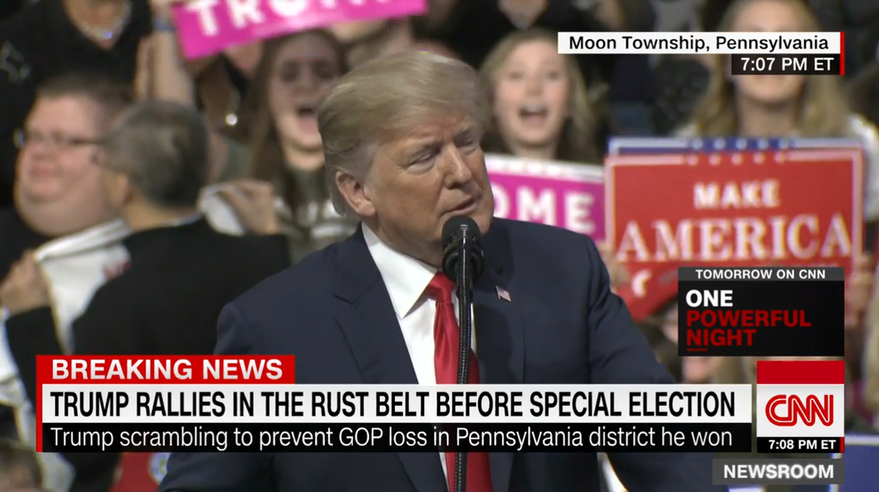 President Trump speaks in Pennsylvania