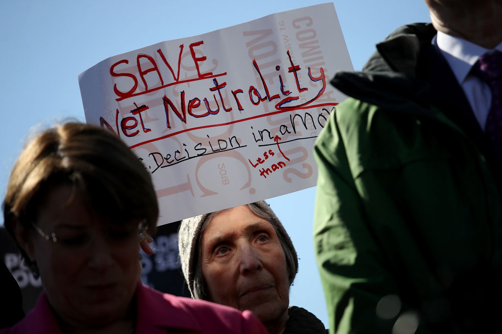 Net neutrality protest. 