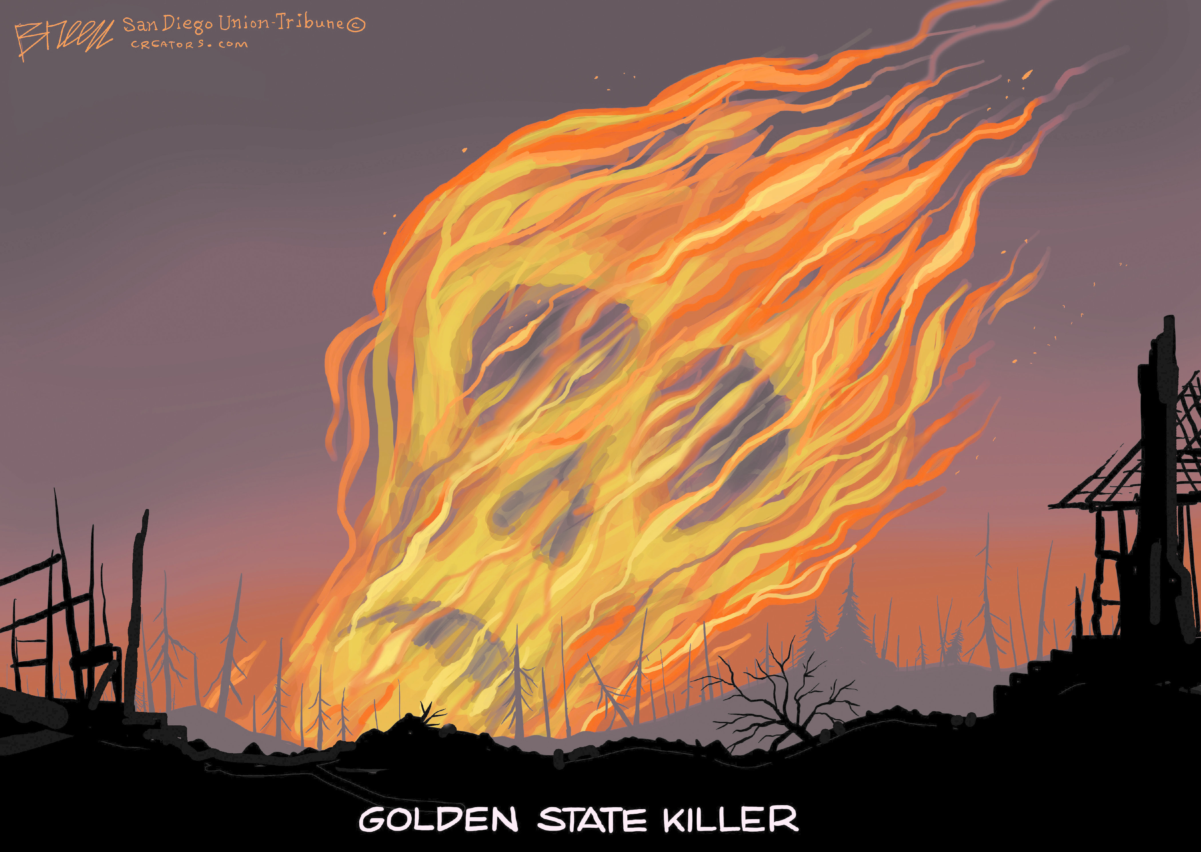 Editorial Cartoon U.S. California wildfires