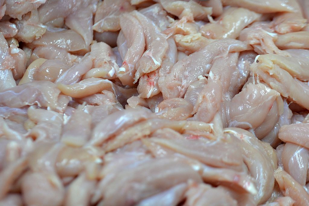 Raw chicken breasts.