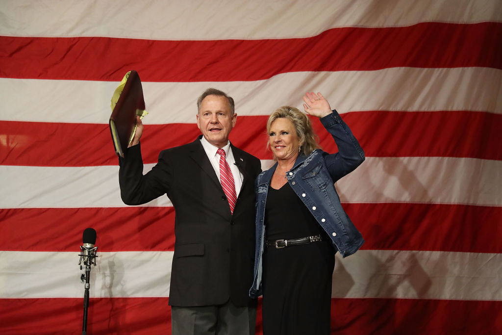 Roy Moore and wife.