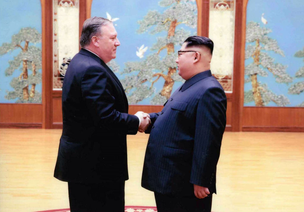 Mike Pompeo and Kim Jong Un.