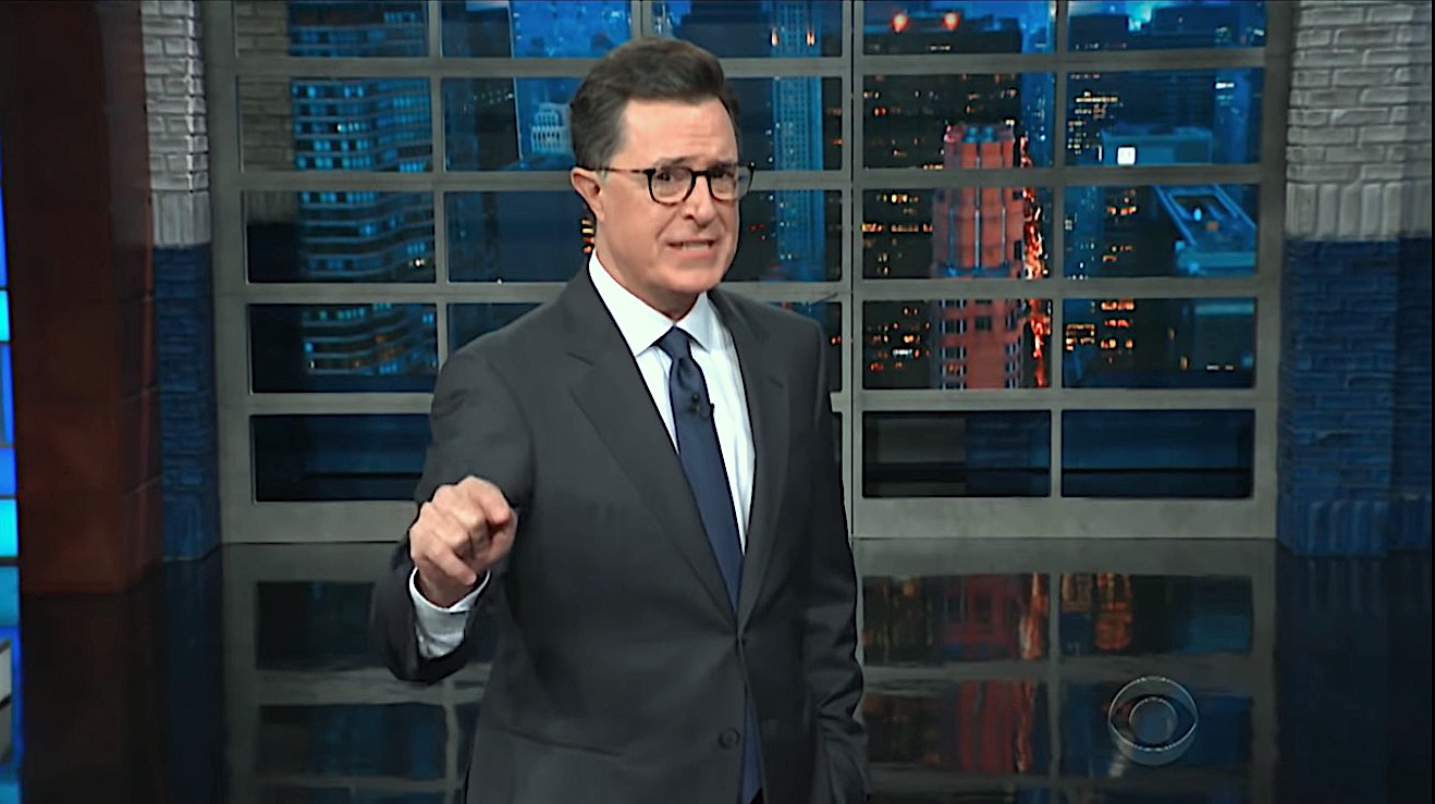 Stephen Colbert remixes Trump video for Kim