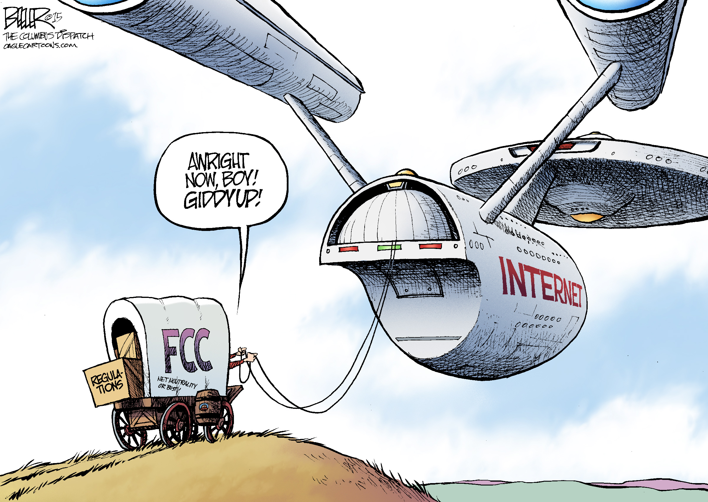 Editorial cartoon Technology Internet FCC
