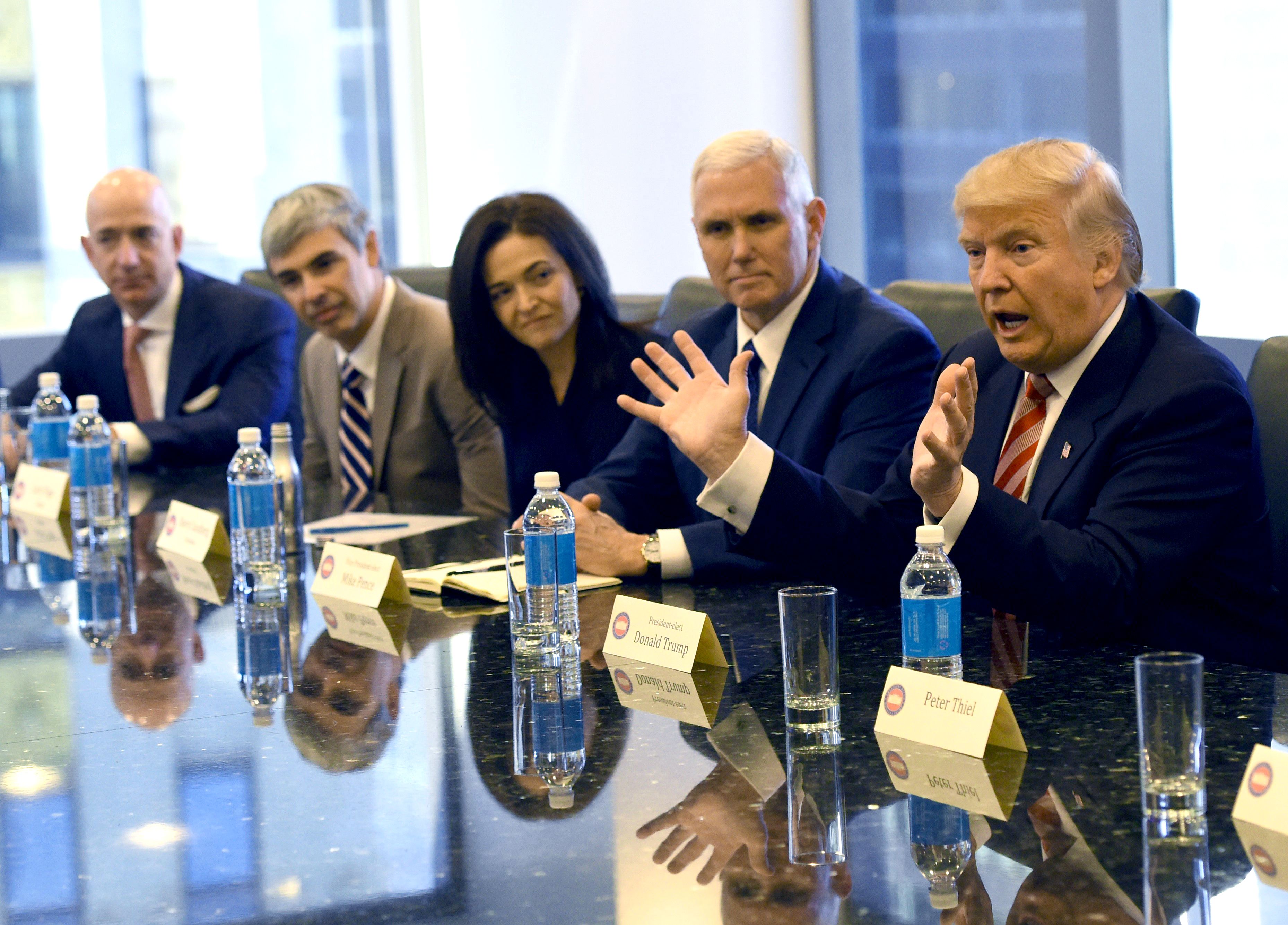 Trump meets with tech.