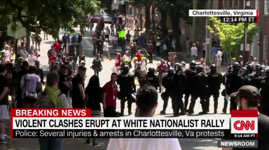 CNN footage of violence at Charlottesville white nationalist rally
