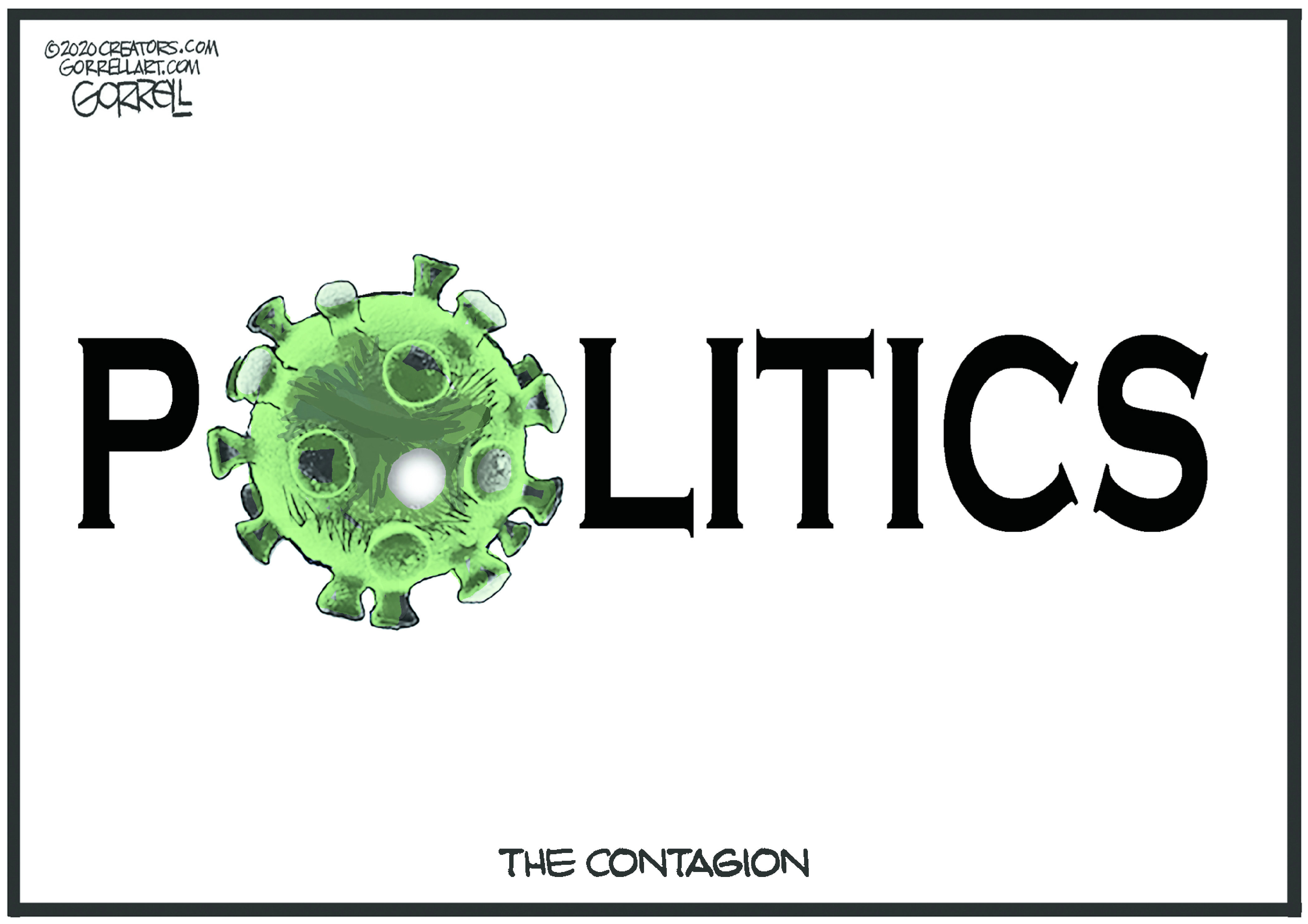 Editorial Cartoon U.S. coronavirus politics contagion