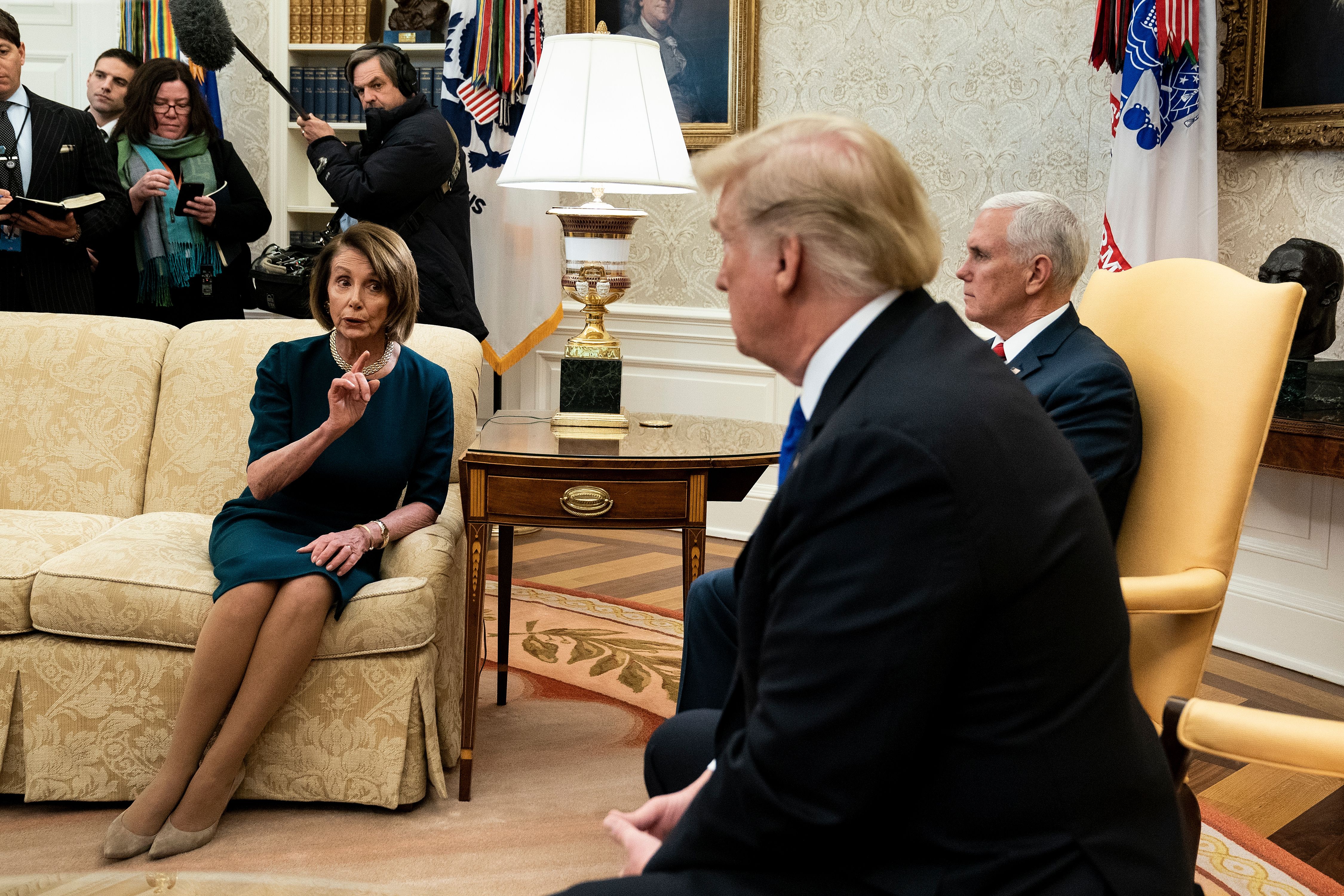 Pelosi and Trump in the Oval Office