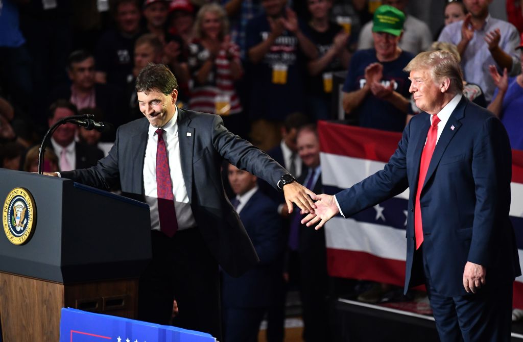 Congressional candidate Troy Balderson rallies with Trump