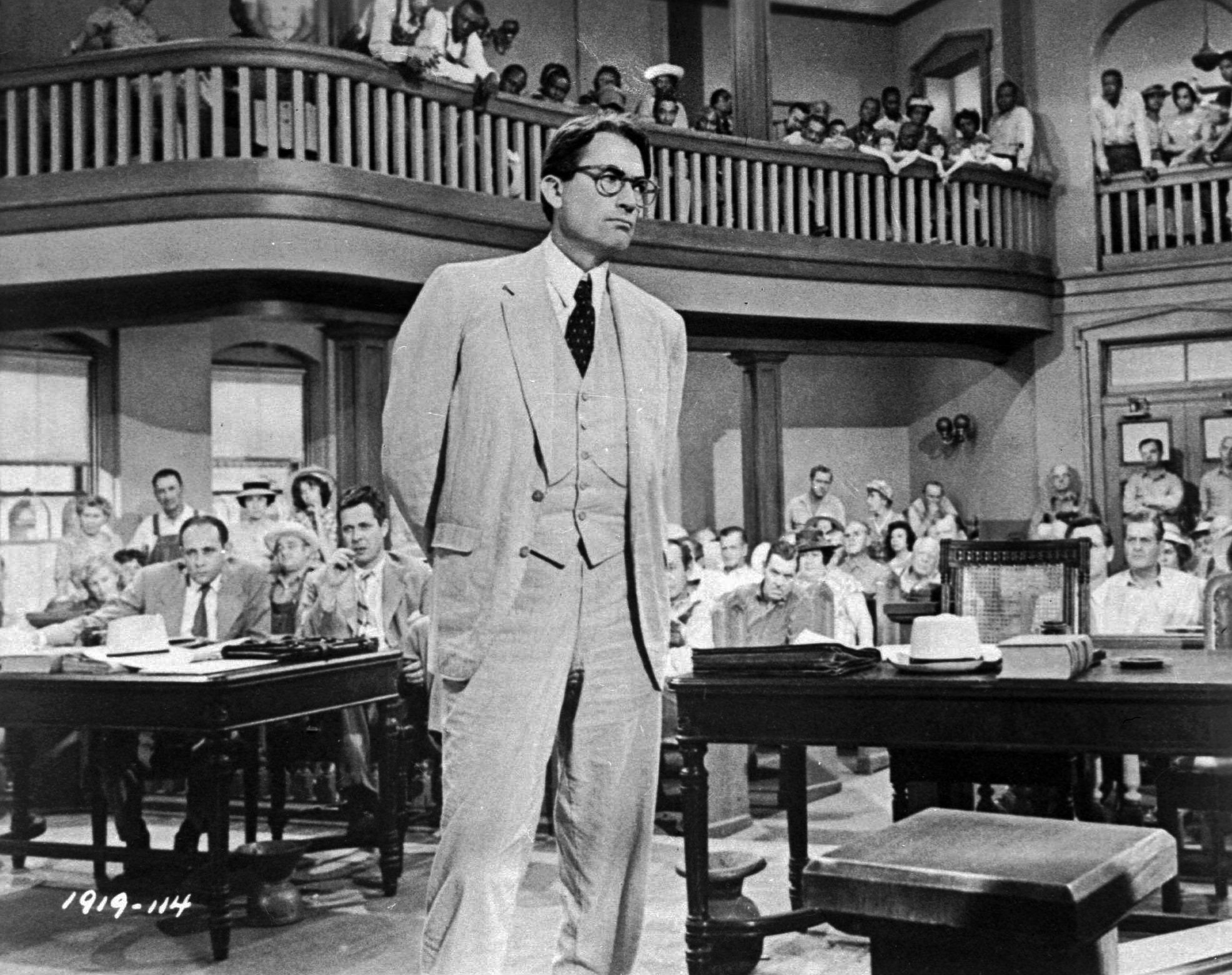Gregory Peck as Atticus Finch in the film version of &quot;To Kill a Mockingbird&quot;
