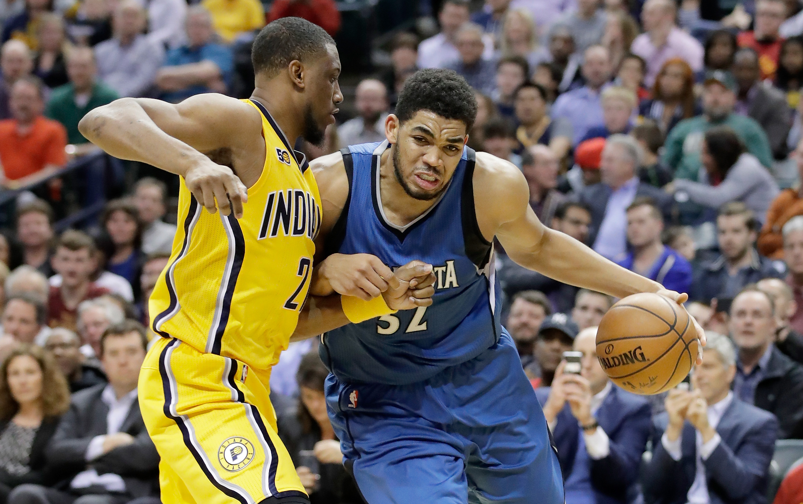 Karl-Anthony Towns of the Minnesota Timberwolves.