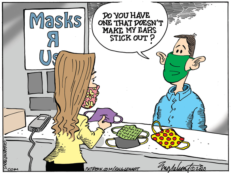Editorial Cartoon U.S. coronavirus masks