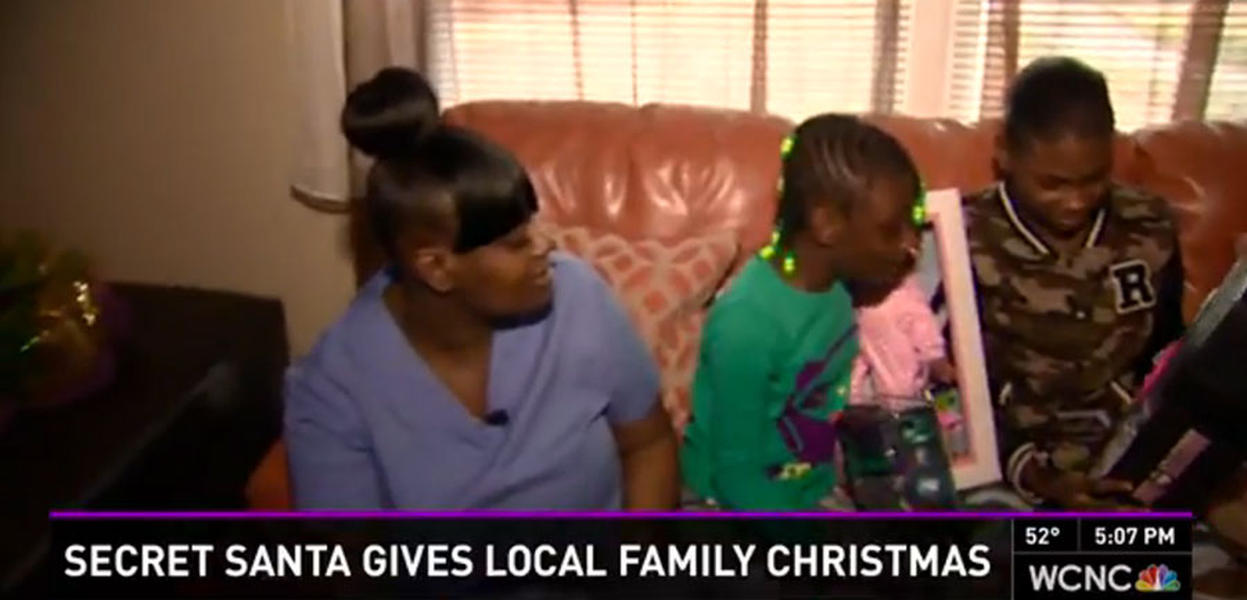 The Carolina Panthers&#039; defensive line coach bought Christmas presents for local family that was robbed
