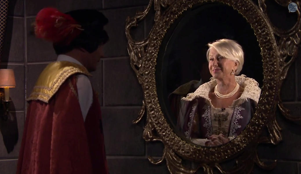 Helen Mirren gets saucy, in Elizabethan costume, on Fallon&#039;s Tonight Show