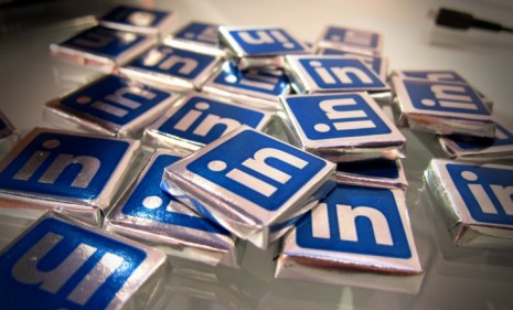 Foil-wrapped chocolates for LinkedIn: The professional networking site recently passed the 100 million user milestone.