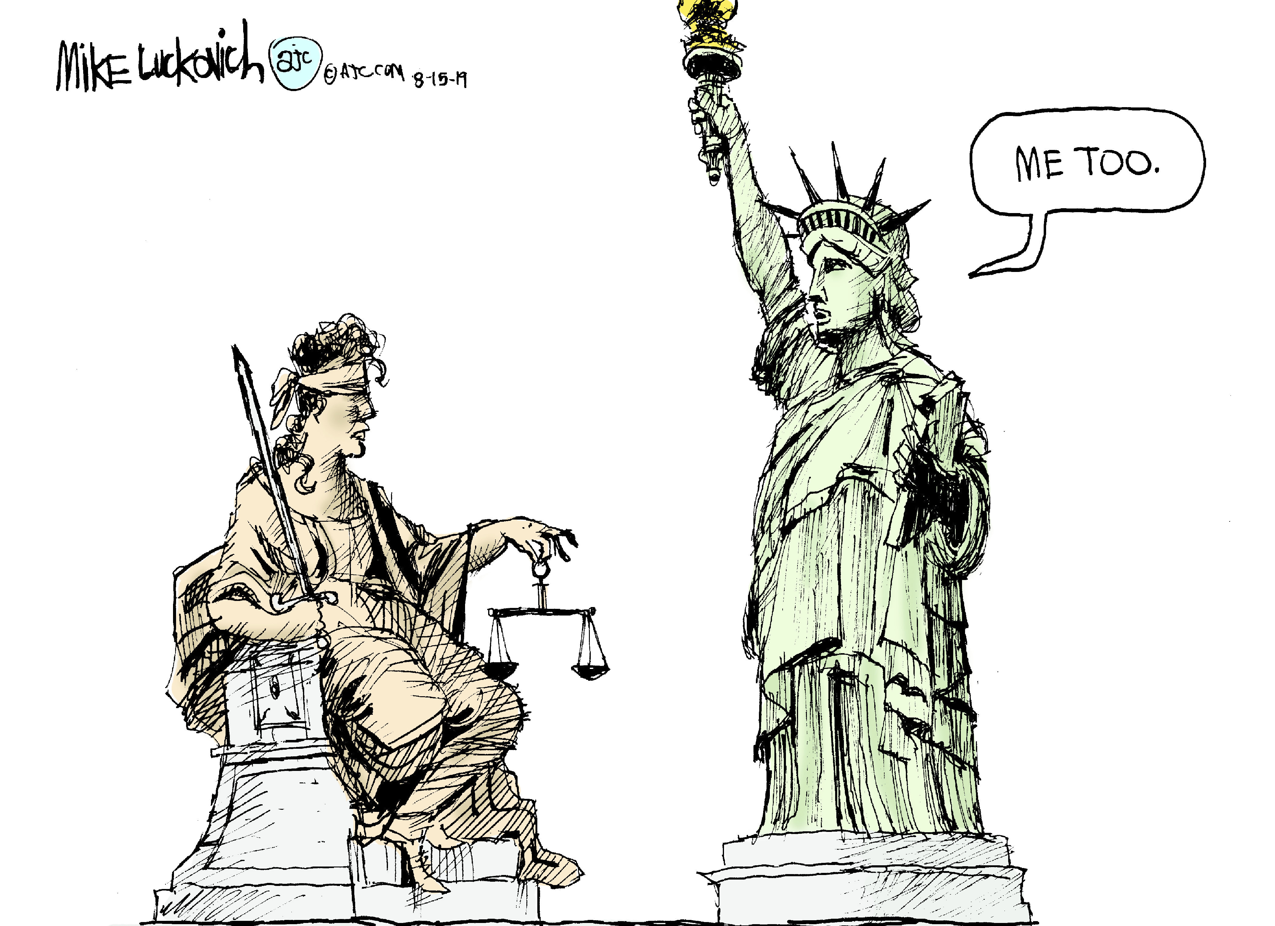 Political Cartoon . Statue of Liberty Poem Edit Blind Lady Justice Statue