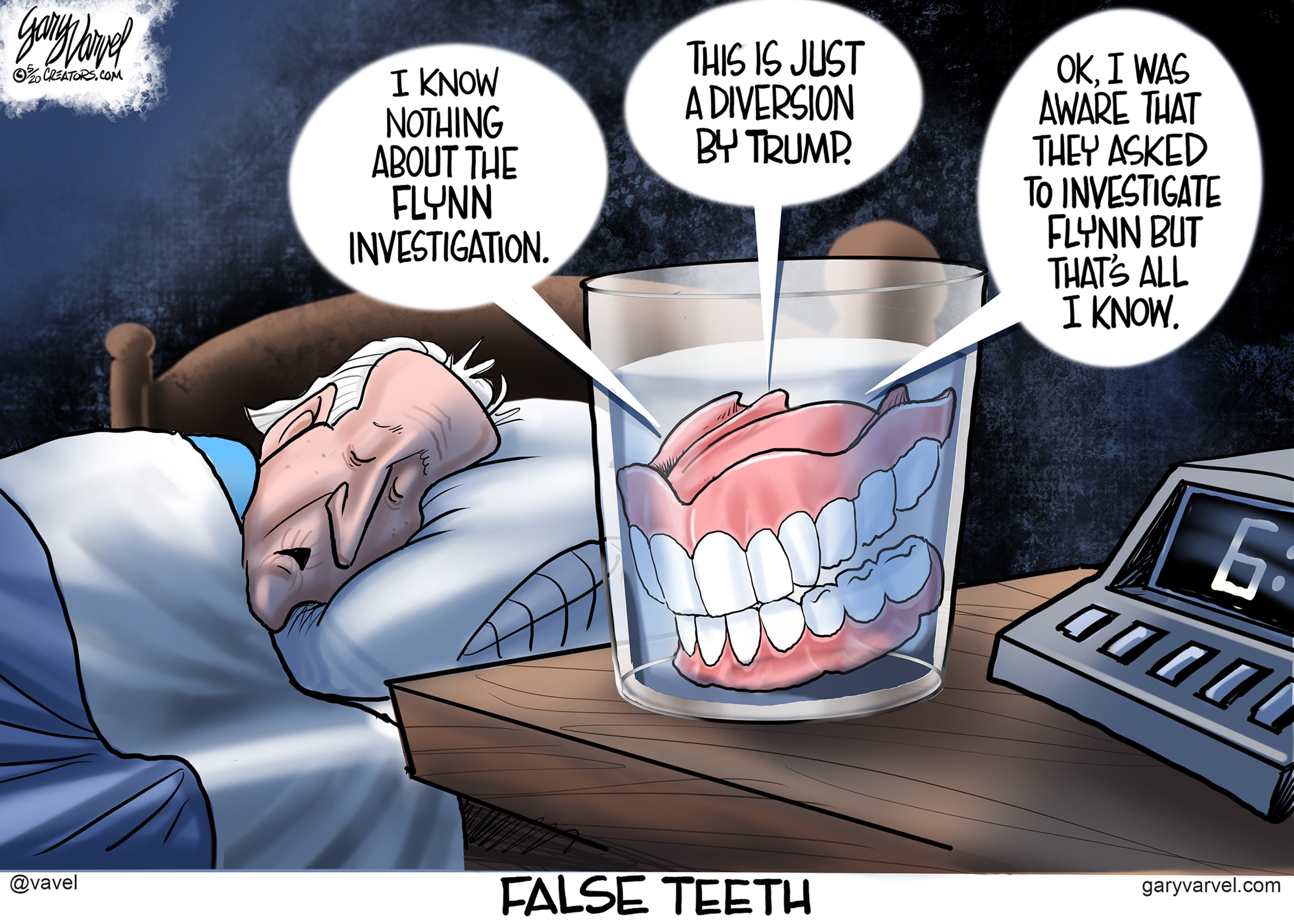 Editorial Cartoon U.S. biden flynn false teeth