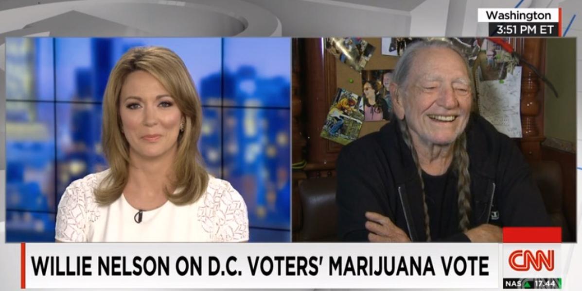 Willie Nelson is happy about legal weed in D.C., thinks Obama is, too
