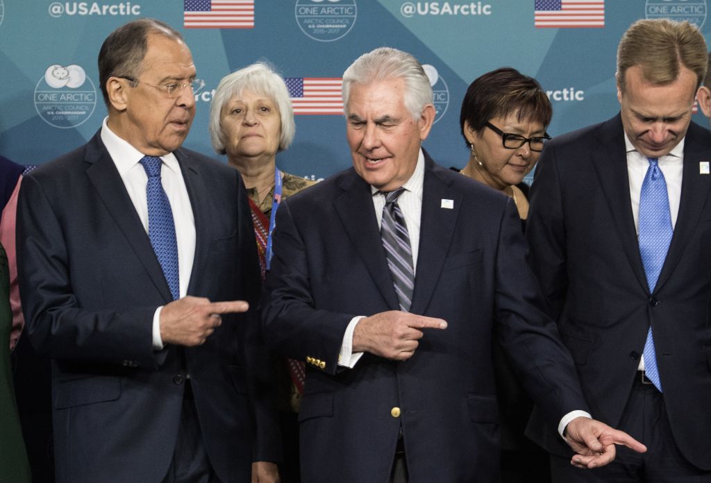 Rex Tillerson and Sergey Lavrov meet at a summit