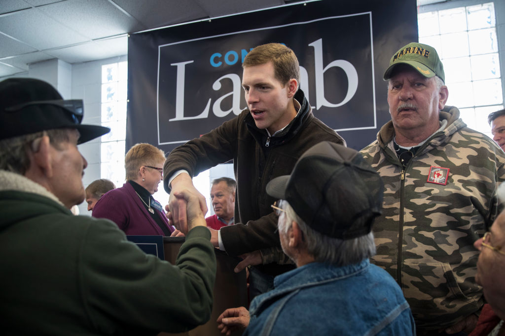Conor Lamb meets voters in Pennsylvania.