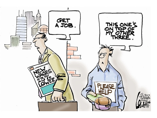 Political cartoon economy unemployment