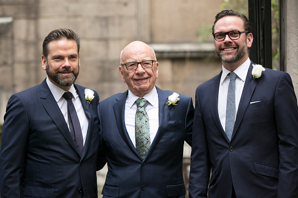 Lachlan Murdoch, Rupert Murdoch, and James Murdoch.