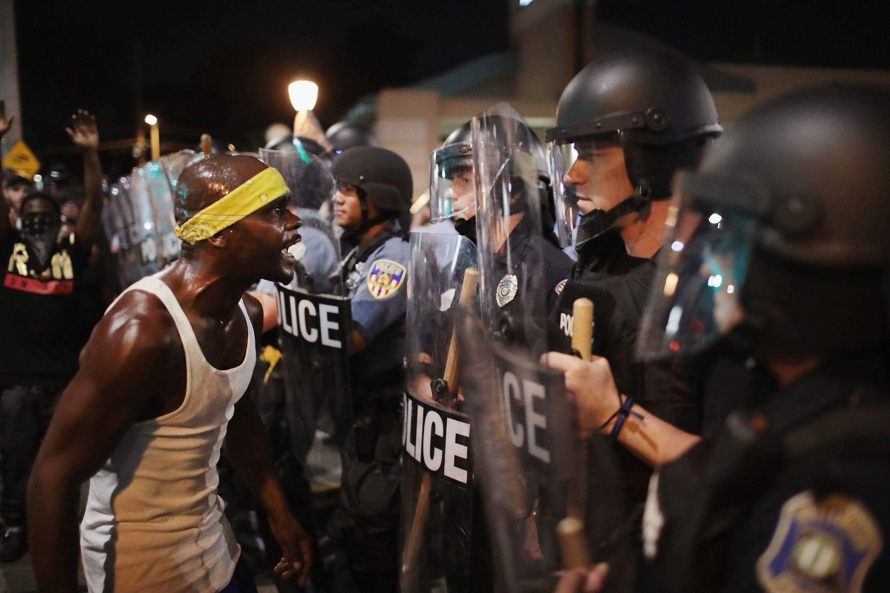 Protesters clash with police during marches in St. Louis