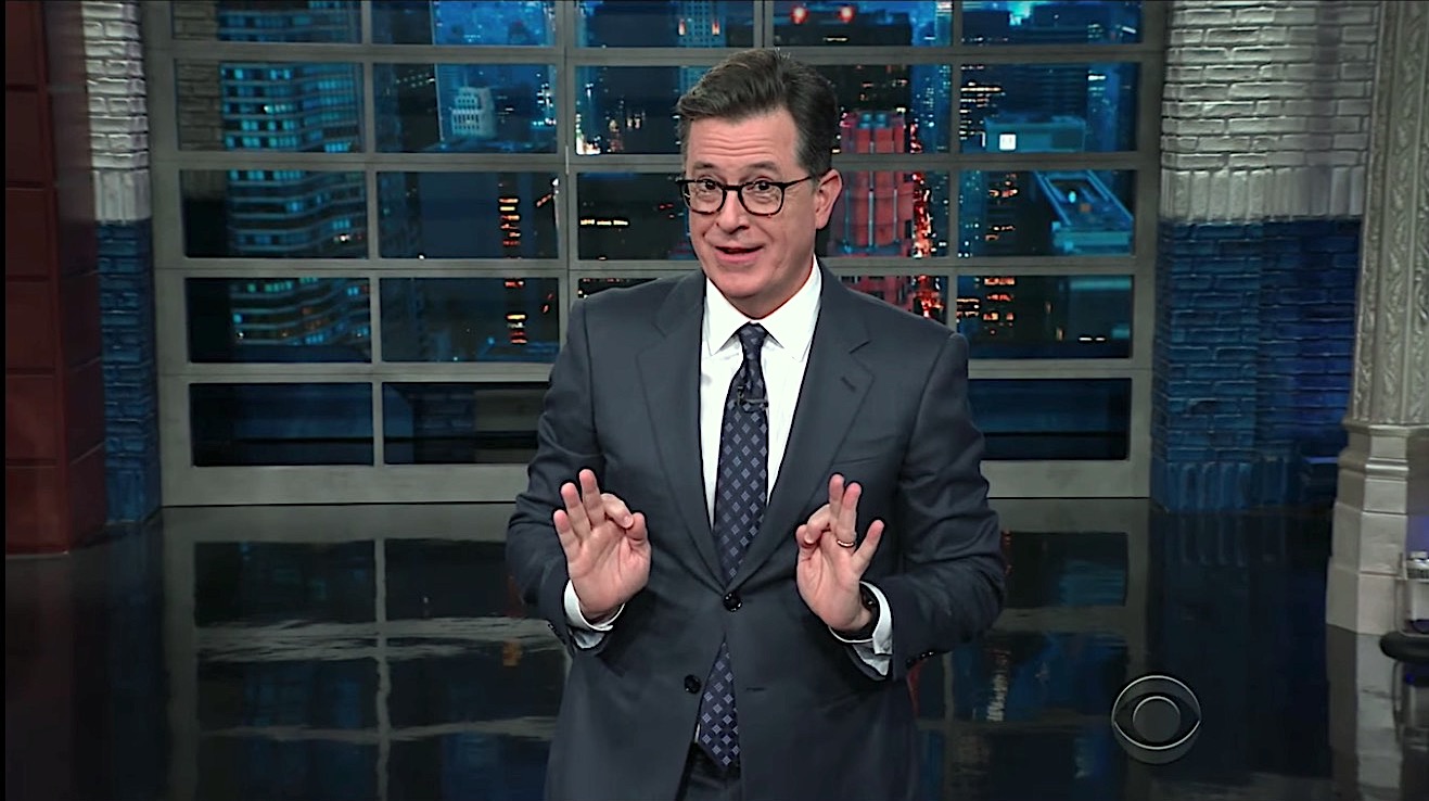 Stephen Colbert explains narcissism to Trump
