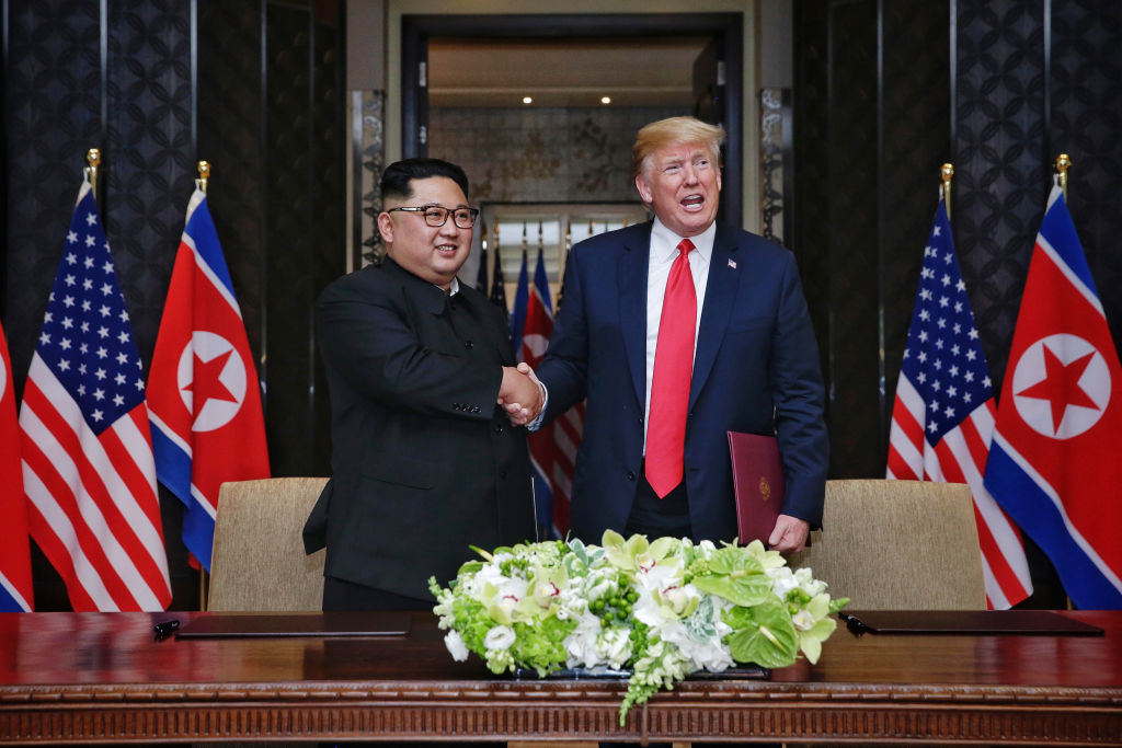 President Trump and Kim Jong Un.