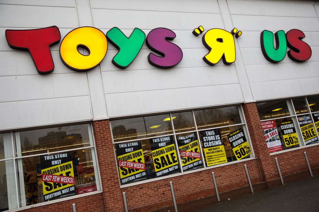A closing Toys R Us store.