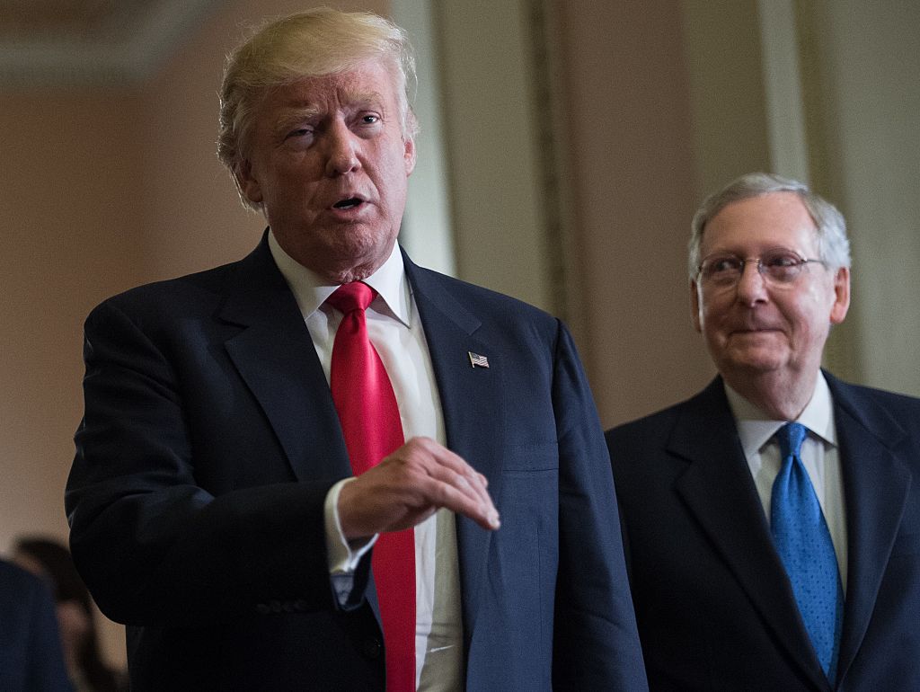 President Trump and Mitch McConnell.