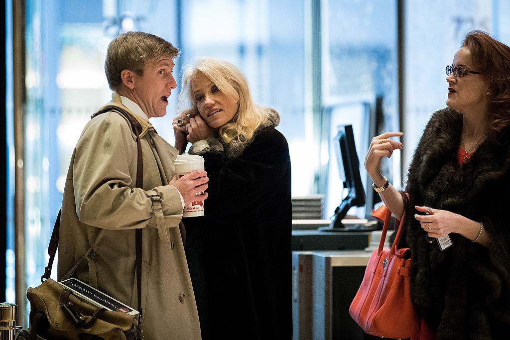 Nick Ayers at Trump Tower with Kellyanne Conway in December 2016