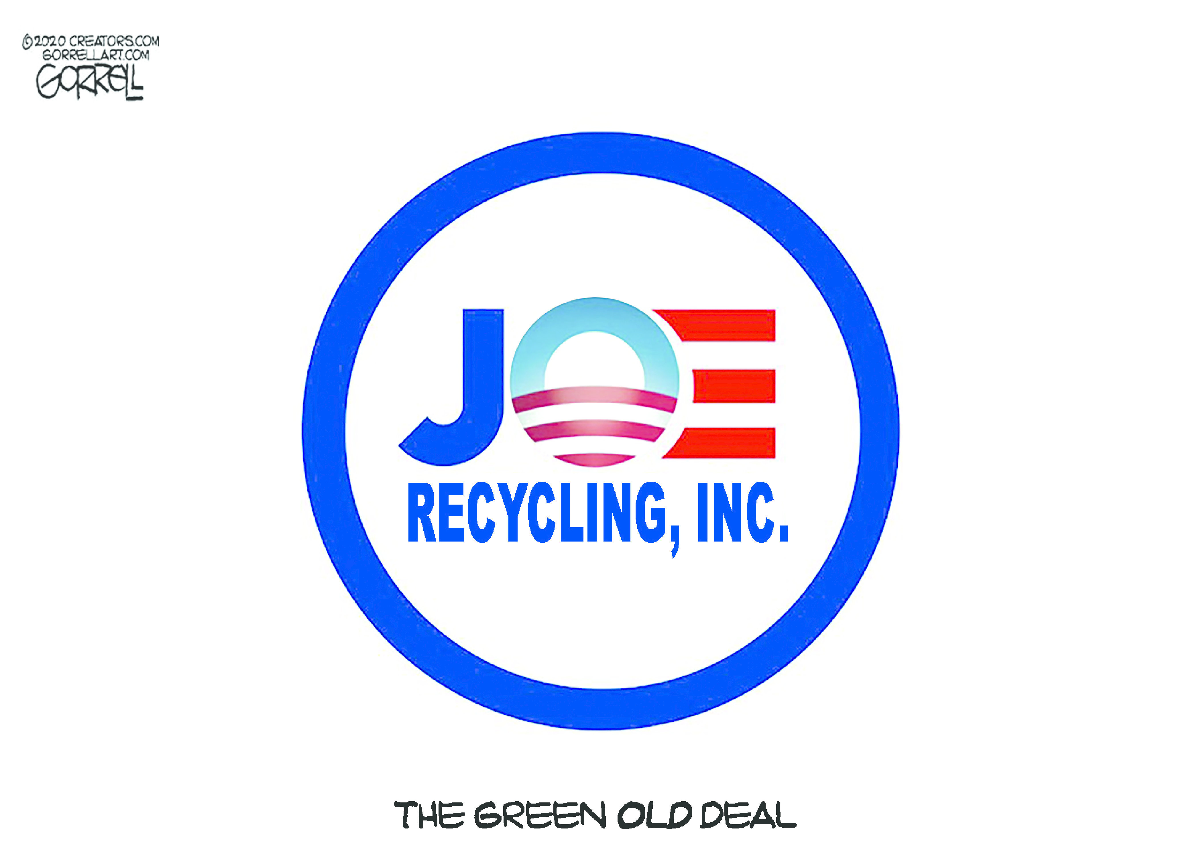 Political Cartoon U.S. Biden green new deal&amp;nbsp;