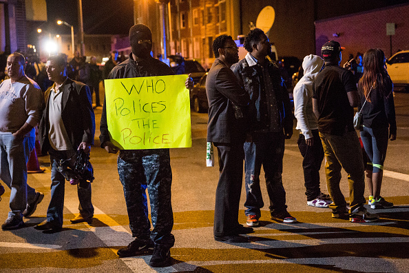 Protesters in Baltimore