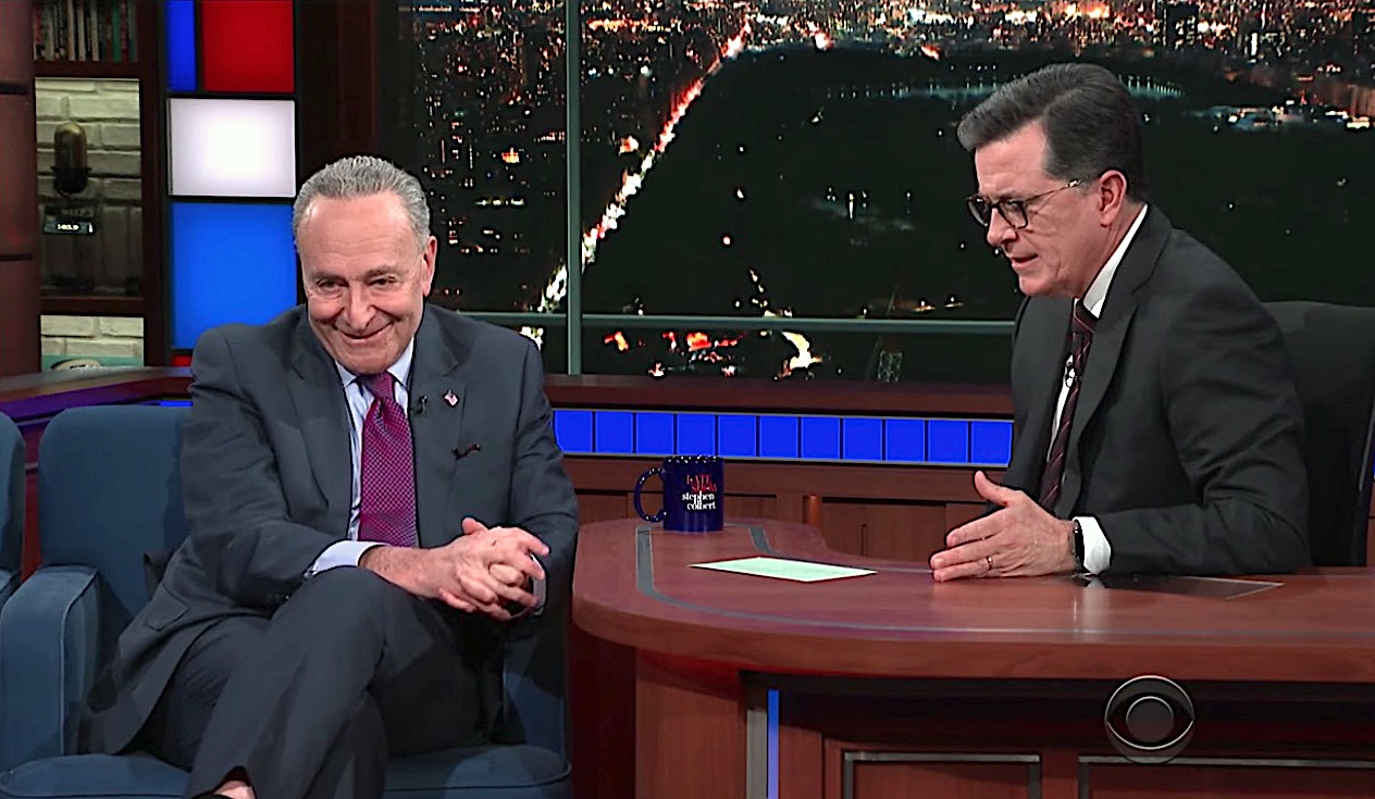 Stephen Colbert interviews Chuck Schumer