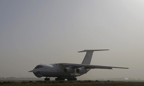 An Il-76 military transport plane