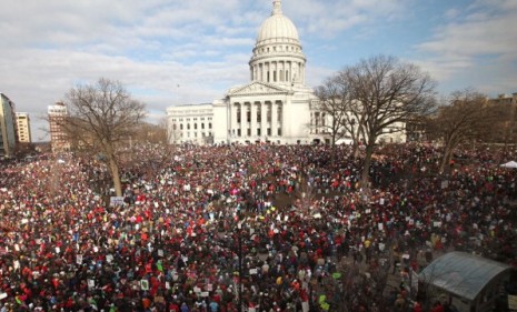 Thousands of protesters rallied last Saturday after Gov. Scott Walker (R-Wis.) passed his controversial bill, which has since been temporarily restrained by a judge.