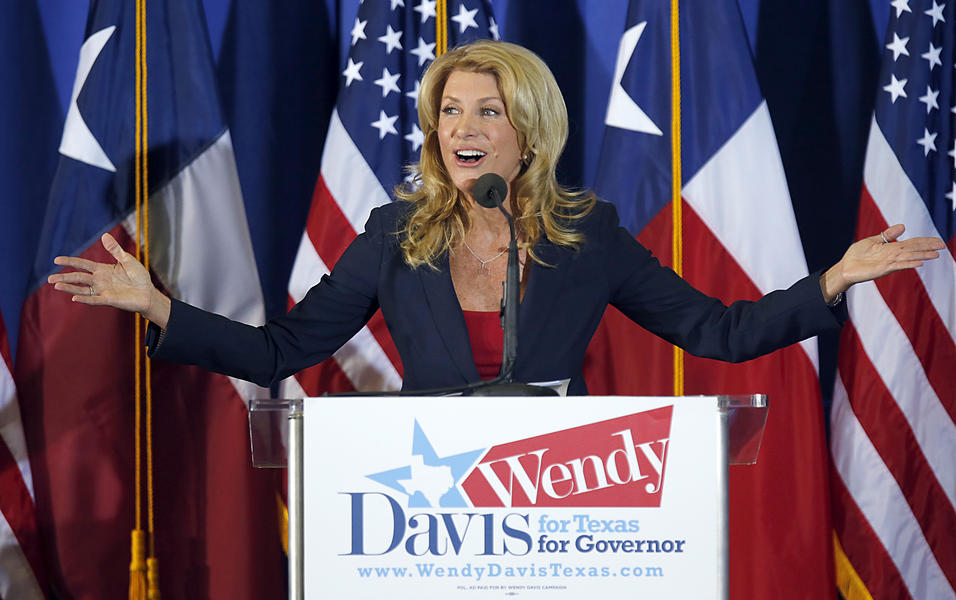 Wendy Davis questions GOP rival, who is married to a Latina, about his stance on interracial marriage